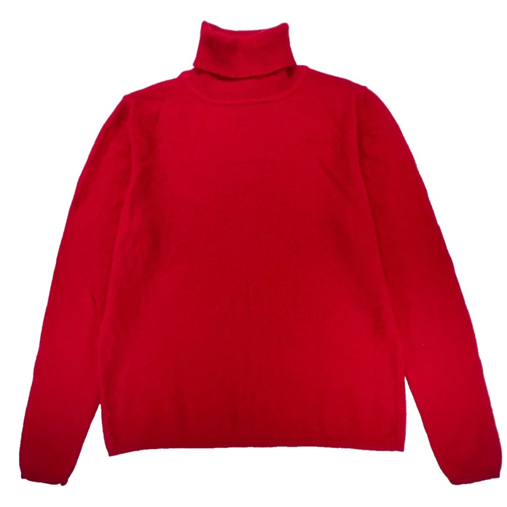 Valerie Stevens Cashmere Sweater P Medium‎ Red Turtleneck 2-Ply 100% Cashmere